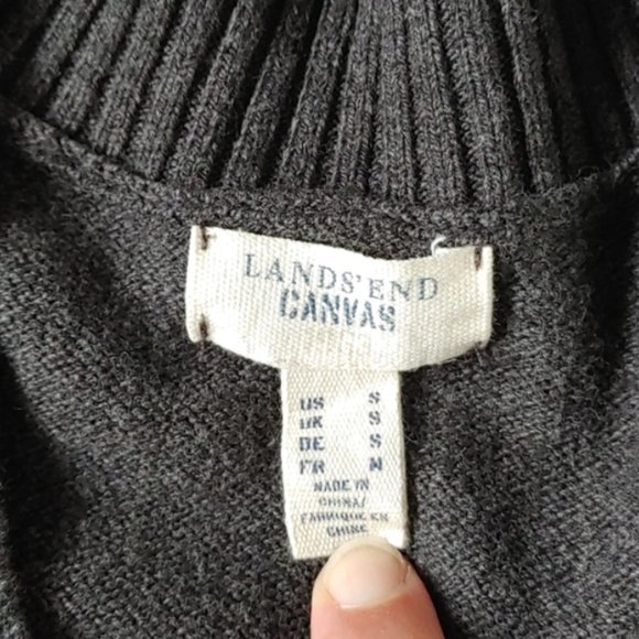 Land's End Grey Medium-Weight Sweater - Picture 6 of 8